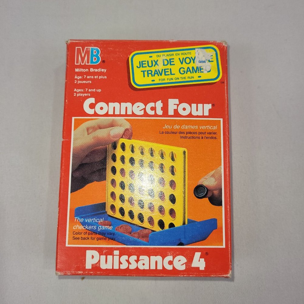 Travel Connect 4 Vintage 1990 Game by Milton Bradley